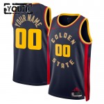 Maillot NBA Golden State Warriors Personnalisable Nike 2024-25 City Edition Navy Swingman - Enfant